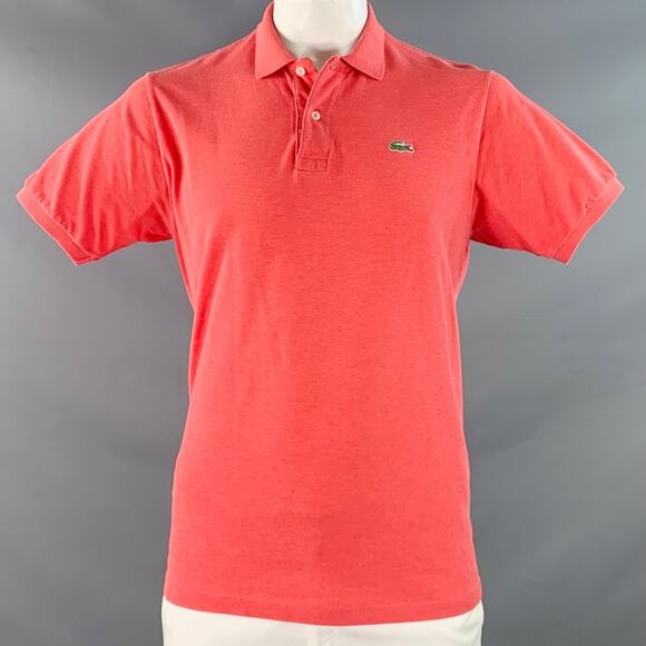 LACOSTE Size XL Red Coral Cotton Short Sleeve Polo - Picture 1 of 7